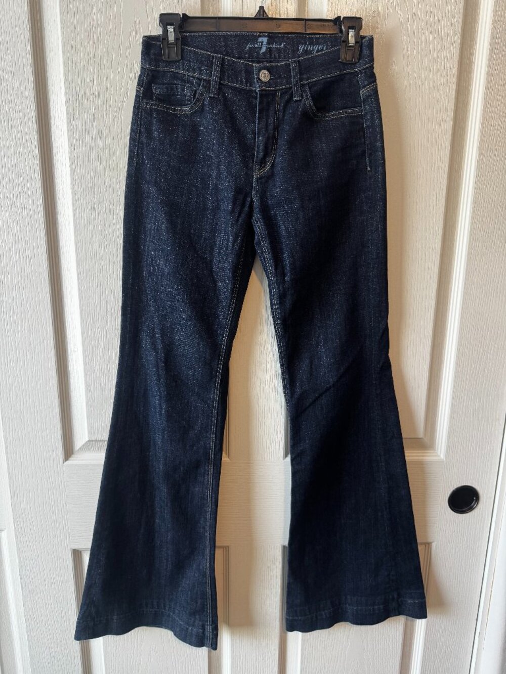 7 For All Mankind "Ginger" Dark-wash Boot Cut Jeans
